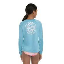 Hurley Kids Girls Long Sleeve UPF 50 Rash Guard Swim Top Size 4