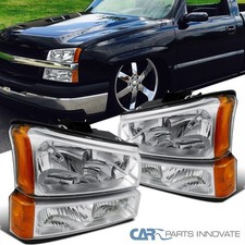 Fits 03-07 Chevy Silverado 1500 2500 Avalanche Headlightsparking Bumper Lamps