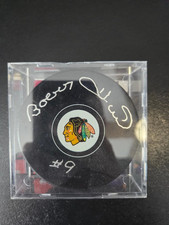 Bobby Hull #9 Hall of Famer Chicago Blackhawks Autographed Official NHL Puck