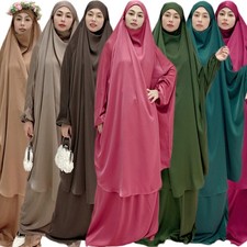 Muslim Overhead Khimar Women Prayer Dress Kaftan Burqa Caftan Islamic Ramadan
