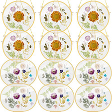 12 Pcs Pressed Flower Frames Glass Hanging Picture Frames Wall Hanging Double Br