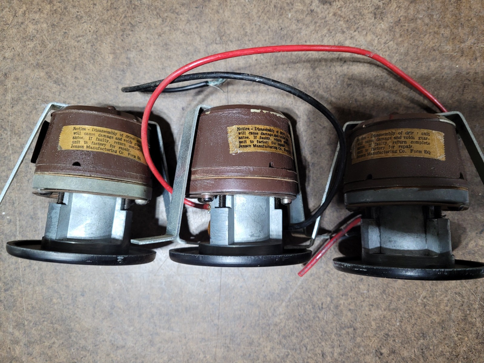 Jensen RP302 Super Tweeters ( lot of 3) Open Voice Coils