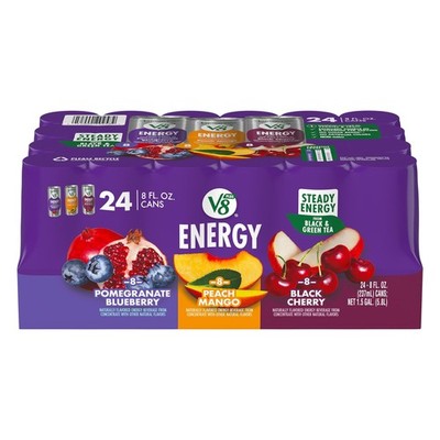 V8 Plus Energy Drink Variety Pack, 8 fl oz, 24-pack
