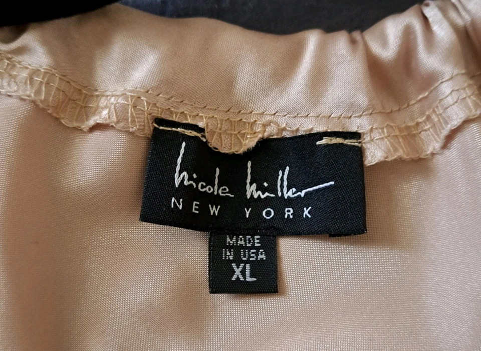 NICOLE MILLER COLOR CHAMPÁN CON CORREAS DE CADENA DORADAS, TALLA XL, NUEVO SIN ETIQUETAS Foto 4 de 4