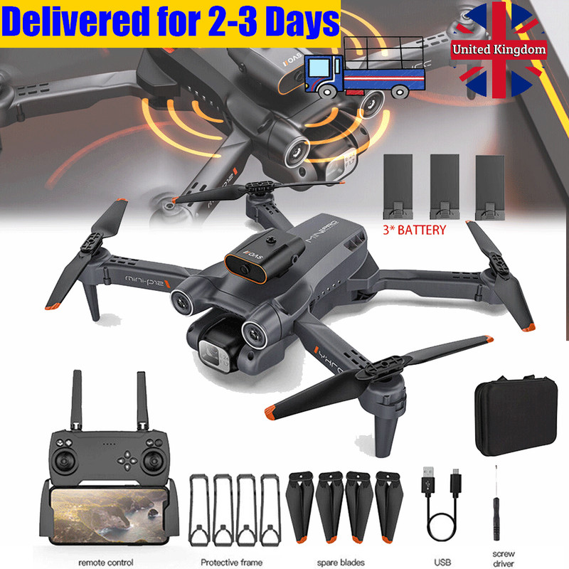 Drones With HD Camera 8K Professional 3x Battery WIFI FPV Quadcopter Foldable
