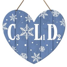 Winter Wall Door Sign Decor, Christmas Snowflake Decoration for Home Porch