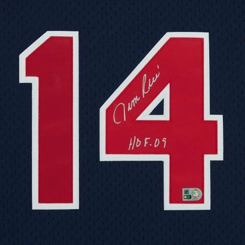 Camiseta deportiva de práctica Mitchell & Ness 1989 firmada por Jim Rice Red Sox auténtica con piezas Foto 4 de 4