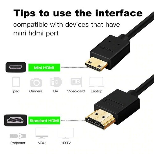 Mini HDMI Cable Full HD 2K 4K For TV PS4 PS3 Xbox One Blu-Ray Monitor Computer - 第 3/5 張圖片