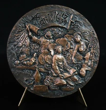 Medal Eustache Le Sueur Painter of Self-Portrait 'Gathering of Friends' 72mm