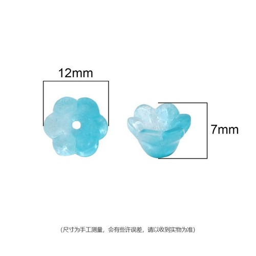 200x Glass Lily of The Valley Flower Spacer Beads End Caps for Jewelry Making - Picture 3 of 3