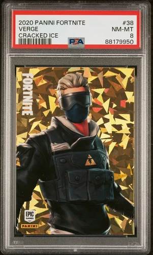 2020 Panini Fortnite Cracked ICE #38 VERGE PSA 8 USA 🇺🇸 Print
