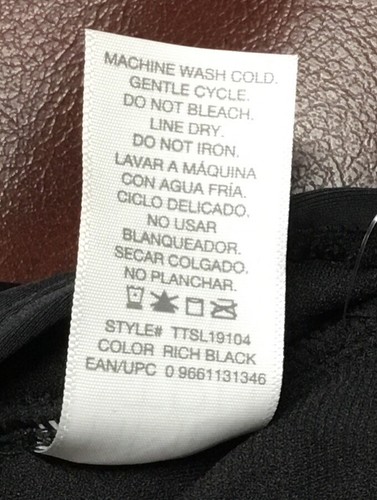 Time and Tru Womens One Piece Swimsuit XL/XG (16-18) New With Tags Black - Picture 5 of 5