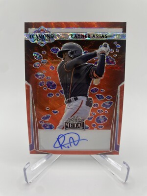 2023 Leaf Metal #DW-RA1 Rayner Arias Diamond Wonders Orange Auto 4/4 RARE