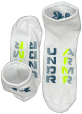 Under Armour Essential Quarter, White, "Single Pair" Socks. Size: Youth 4.5 - 7