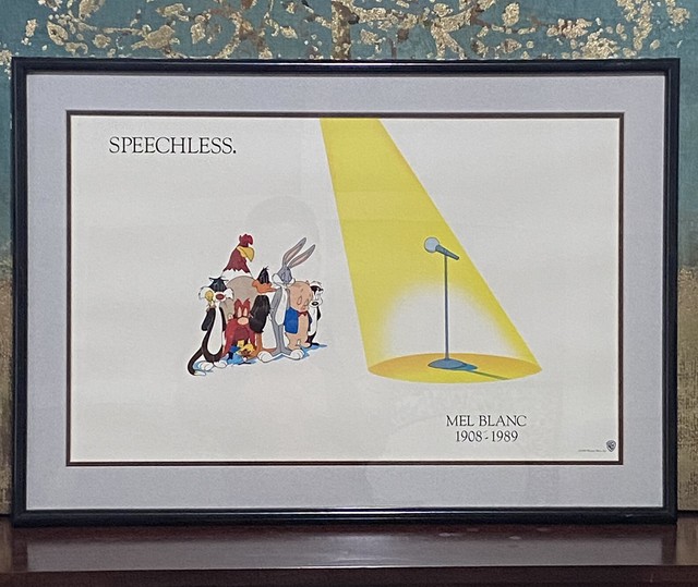 Looney Tunes Mel Blanc Speechless Print 1989 Warner
