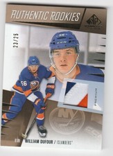 HOCKEY NHL 24 /25  SPGU AUTHENTIC ROOKIES  PATCH WILLIAM DUFOUR 23/25  #256