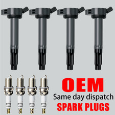 4X OEM Ignition Coil & 4X Iridium Spark Plug For Toyota Camry RAV4 2.5L L4 UF487