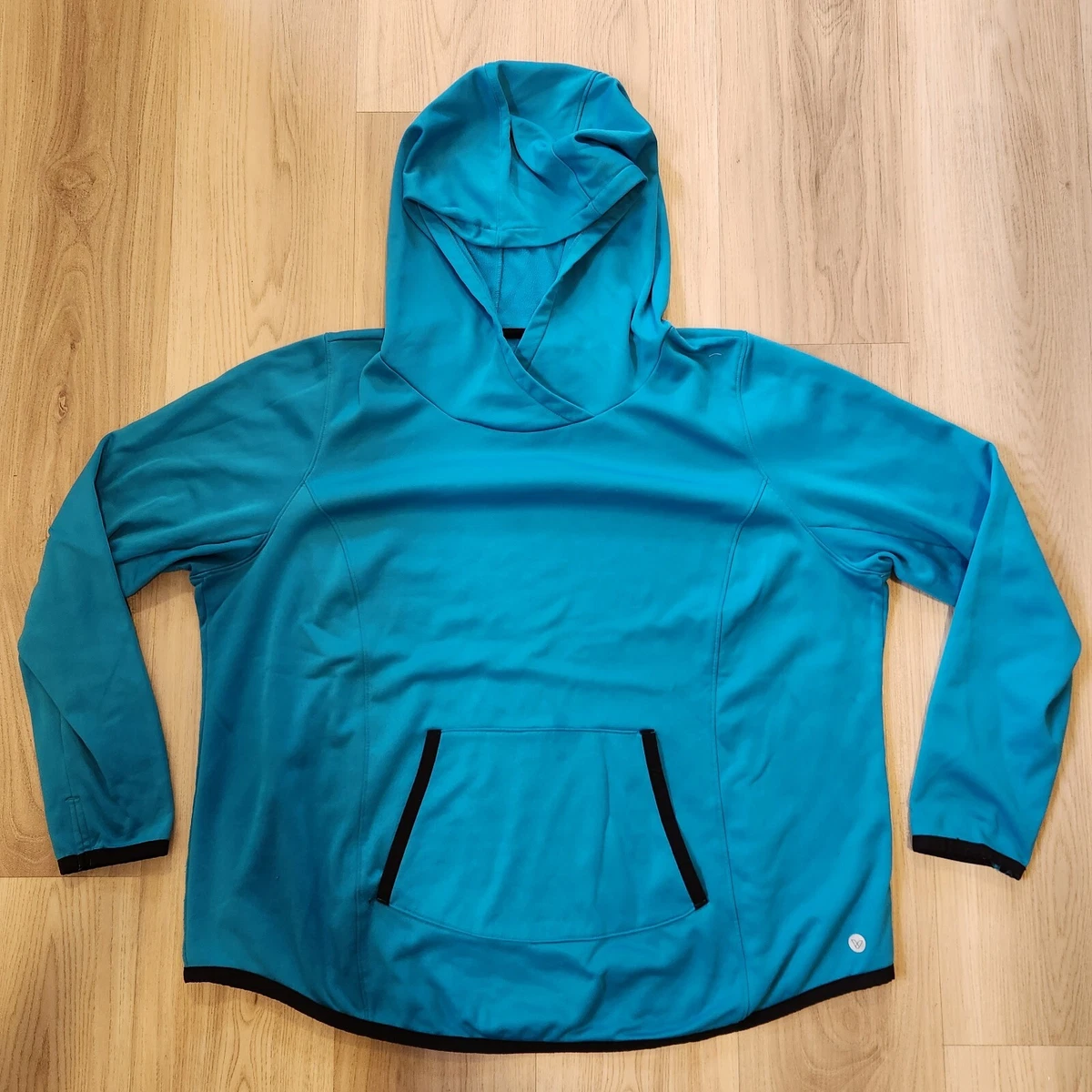 LIVI Active Womens Hoodie 18 20 Blue Pullover Lane Bryant Thumbholes