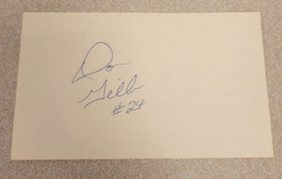 DON GILLEN SIGNED 3x5 INDEX CARD AUTOGRAPH PHILADELPHIA FLYERS
