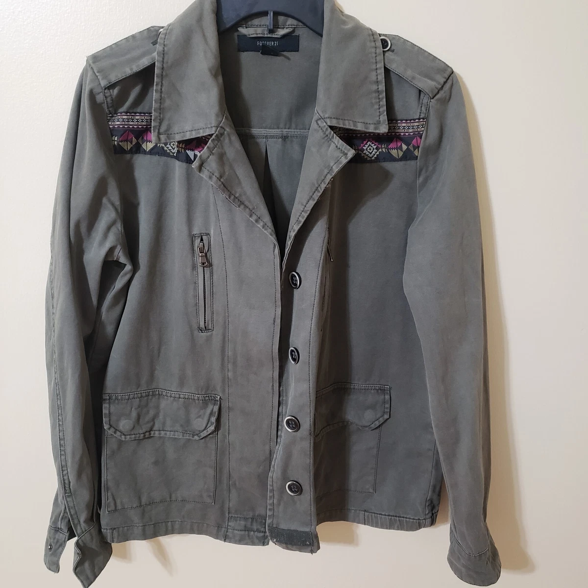 Military jacket forever 21 clearance