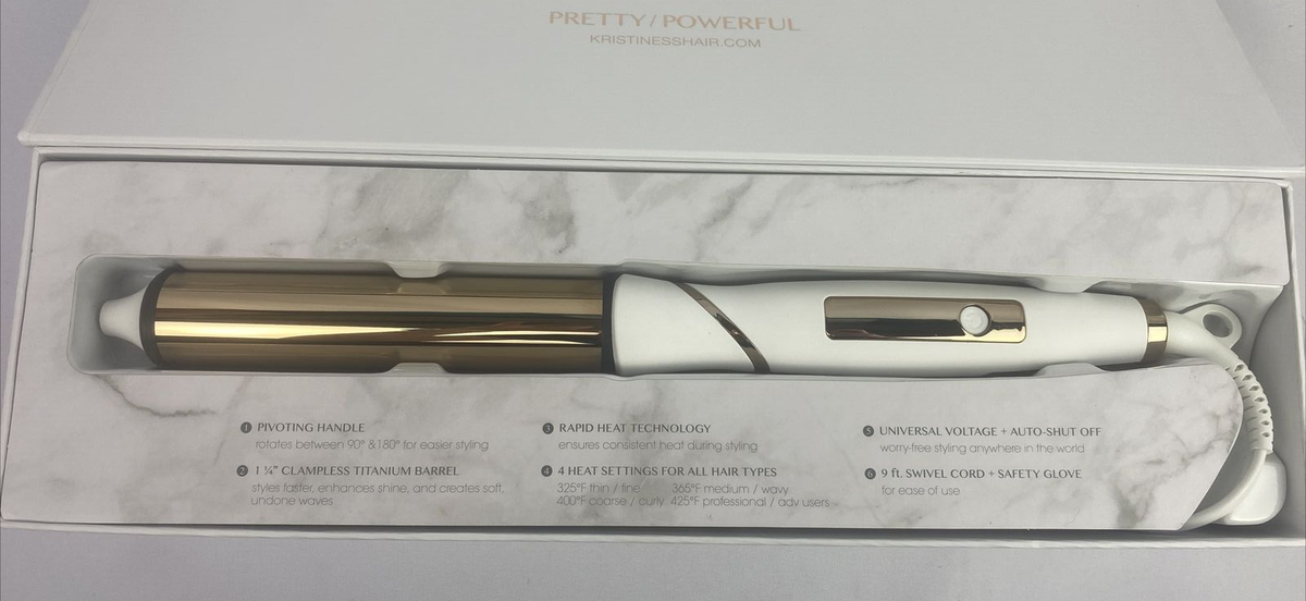 Kristin Ess Soft Wave Pivoting Wand Curling Iron 1 1/4  display picture 2
