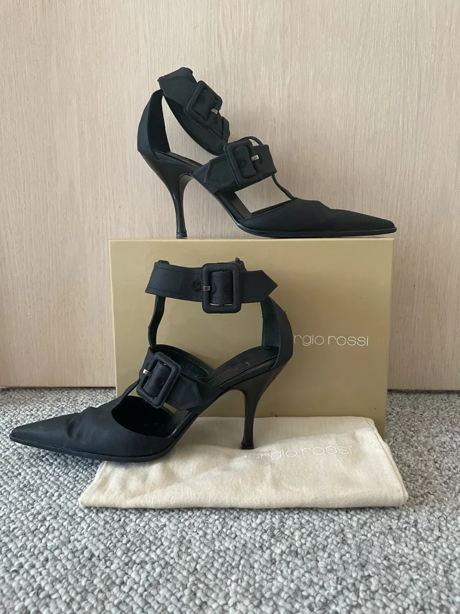 Sergio rossi black sandals sale