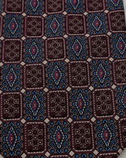 Designer Men's Tie Multicolor Geometric 100% Italian Printed Silk Made in USA