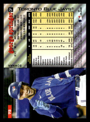 2022 Bowman Heritage #73 George Springer Card Toronto Blue Jays | eBay