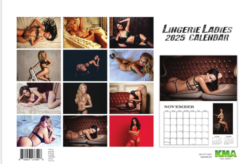 2025 LINGERIE LADIES WALL CALENDAR SPRING SALE! hot sexy babes girls - Picture 3 of 5