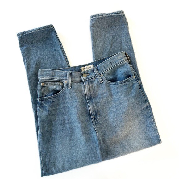 Madewell Jeans Womens Size 27 Mom Straight Leg High Rise Distressed View 3