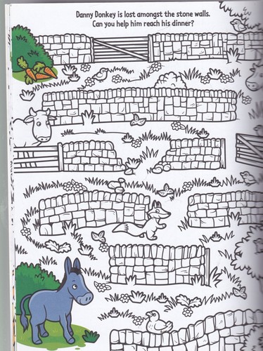 FARM COLOUR-IN MAZES ACTIVITY BOOK KIDS CHILDREN 4+ BRAND NEW - FREE UK DELIVERY - 第 8/9 張圖片