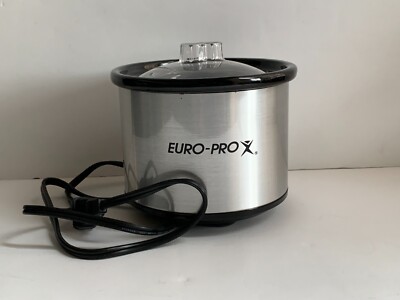 NEW EURO-PRO X Mini Slow Cooker with Lid  Model SCR-05 Stainless Steel 6''x5.5''