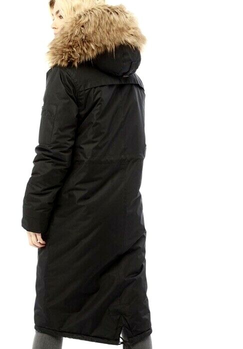 New Womens Bench Skylar Parka Jacket With Faux Fur Trim Hood