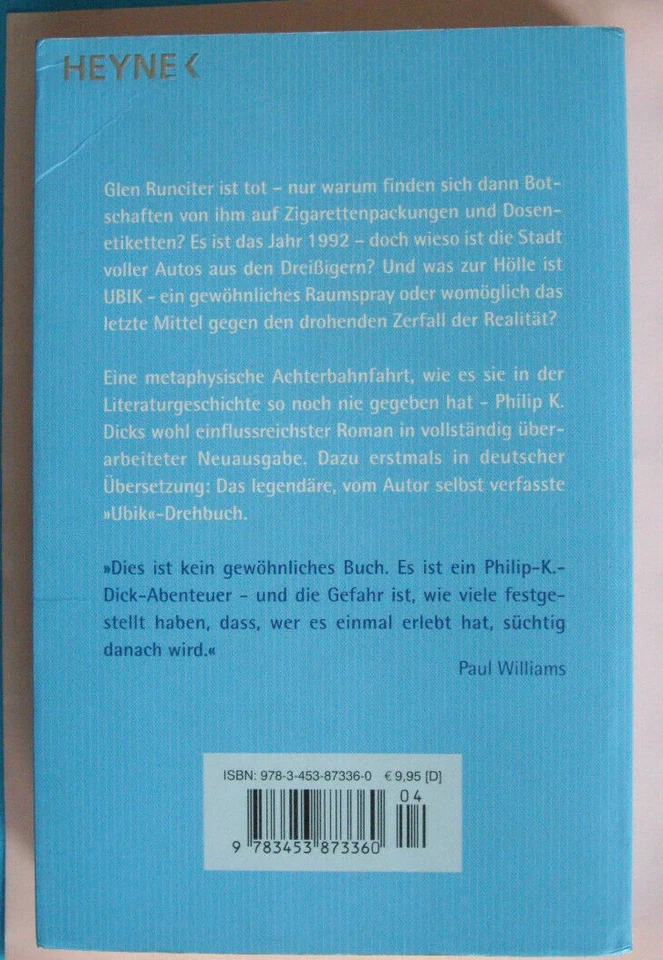 Ubik - Philip K. Dick science fiction Heyne 2007 Ouvrage écrit en allemand - Photo 2/4