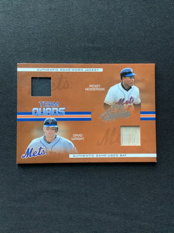 2005 Donruss Mets команды квадроциклов Рики Хендерсон Робин Вентура + 2 Джерси бита /150 - Изображение 3 из 4