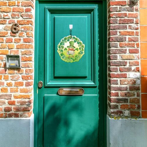 St. Patrick's Day Door Sign Hanging Decorations Shamrock Wreath Welcome Home - Picture 2 of 7