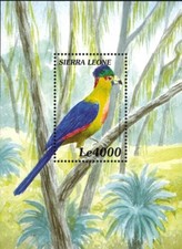 Sierra Leone 2000 - Birds - Souvenir Stamp Sheet - Scott 2245 - Mnh