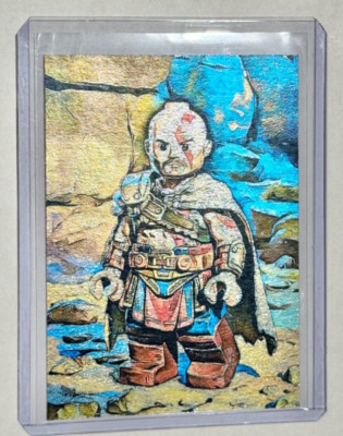 Kratos Platinum Plated Edition Artist Signed ''The Minifigure'' Trading Card 1/1