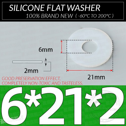 Flachdichtung Silikon Gummi-dichtung Schnurstärke 2MM Flach Dichtung Fittinge - Bild 52 von 117