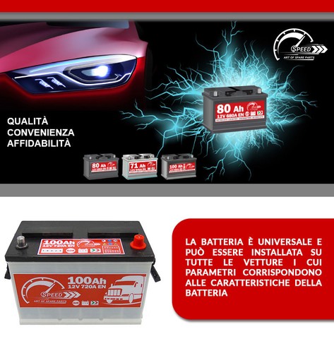 BATTERIA CAMION TRATTORE CAMPER SPEED 100 Ah 720A = FIAMM AKUMA G28100 - Foto 8 di 9