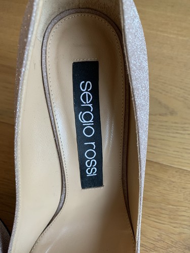 Sergio Rossi Godiva Glitter Pumps Cipria nude/altrosa Gr. 39 top - Bild 4 von 17