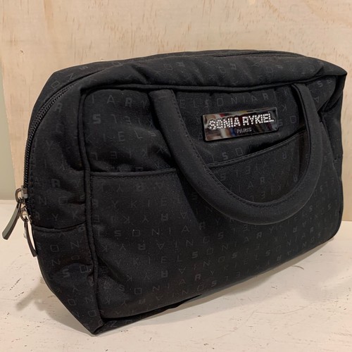Bolsa de maquillaje Sonia Rykiel negra con asas - Imagen 2 de 8