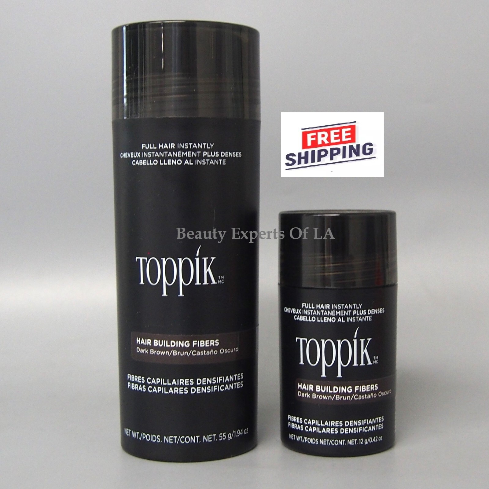 DUO Toppik Темно-коричневый Гигантский размер 55 г 194 унции и Темно-коричневый обычный 12 г 042 унции 15090₽