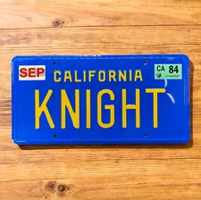 Knight Rider Trans Am prop License Plate Embossed on Aluminium 300mm x 150mm