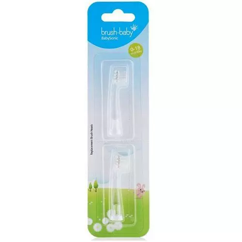 Brush Baby Babysonic Electric Replacement Toothbrush Heads 0-18 Months - Picture 2 of 4