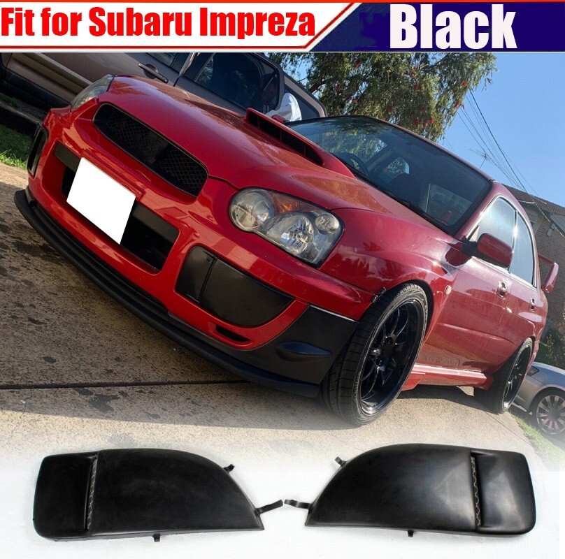 PU Front Fog Light Covers For Subaru Impreza WRX STI 2004-2005 - Black Housing Replacement Caps