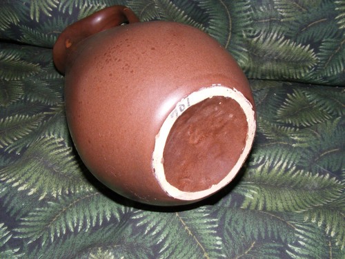 Vintage Brown Glazed Ceramic Art Pottery Pitcher Vase, Marked 701 Canada - Picture 6 of 7