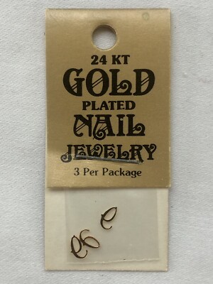 Winning Nails Nail Jewelry 24 kt Gold Plated 3 per package