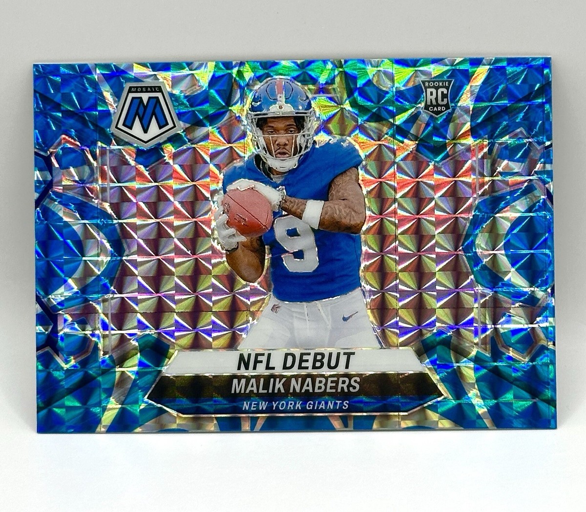 2024 Mosaic #284 Malik Nabers RC NFL Debut Reactive Blue Color