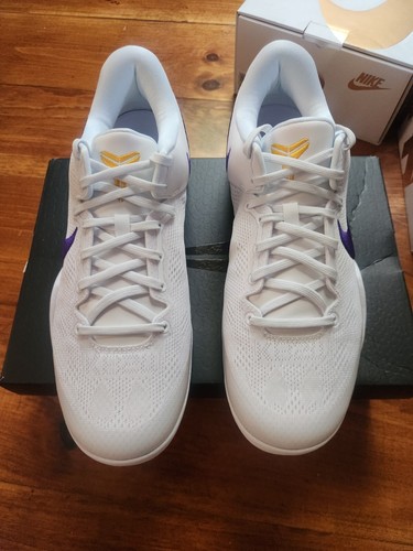 Size 11.5 Nike Kobe 8 Protro Lakers Home HF9550-100 BRAND NEW IN HAND - Picture 3 of 5